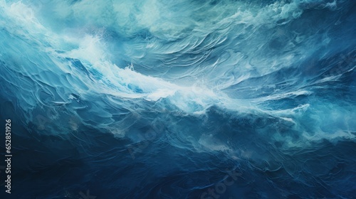 Abstract Blue Background with Swirling Patterns and Textures.