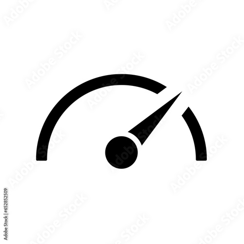 Speedometer icon. Dashboard indicator, tachometer, speed measurement, accelerate equipment. Modern style web page, app symbol. Vector illustration design.