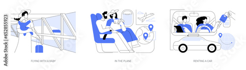 Going on holidays isolated cartoon vector illustrations se