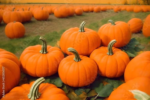 A Large Group Of Pumpkins