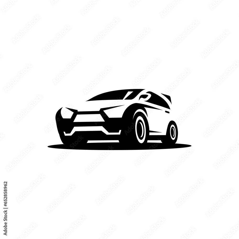 vector black and white sports car design