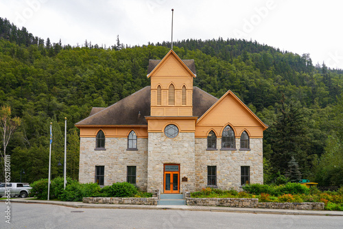 Exterior of the Museum of Skagway, Alaska - Old wooden mansion in the Klondike Gold Rush National Historic Park photo