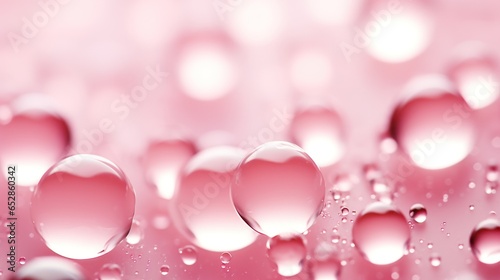Abstract pink gradient with glistening water droplets.