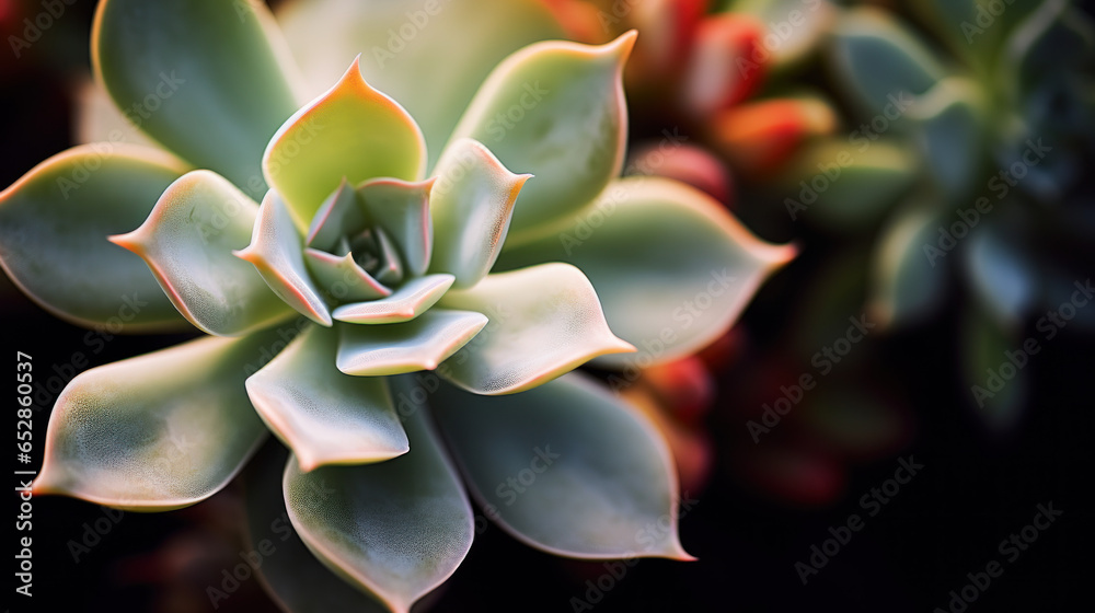 vue macro, gros plan d'une plante grasse vue macro, gros plan d'une plante grasse