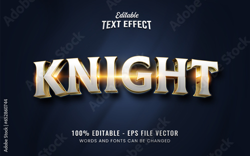 Leinwand Poster 3d knight editable text effect Premium Vector