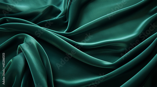 draped Smooth and rich green velour texture. Luxurious velour background pattern. photo