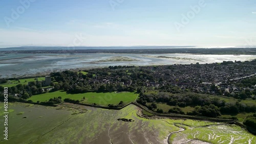 Porchester Town Fly over drone shot photo