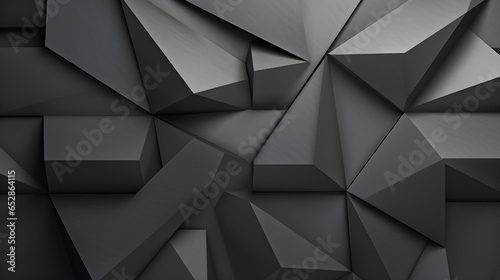 Wallpaper Mural Geometric shapes of black paper, composition abstract. Torontodigital.ca