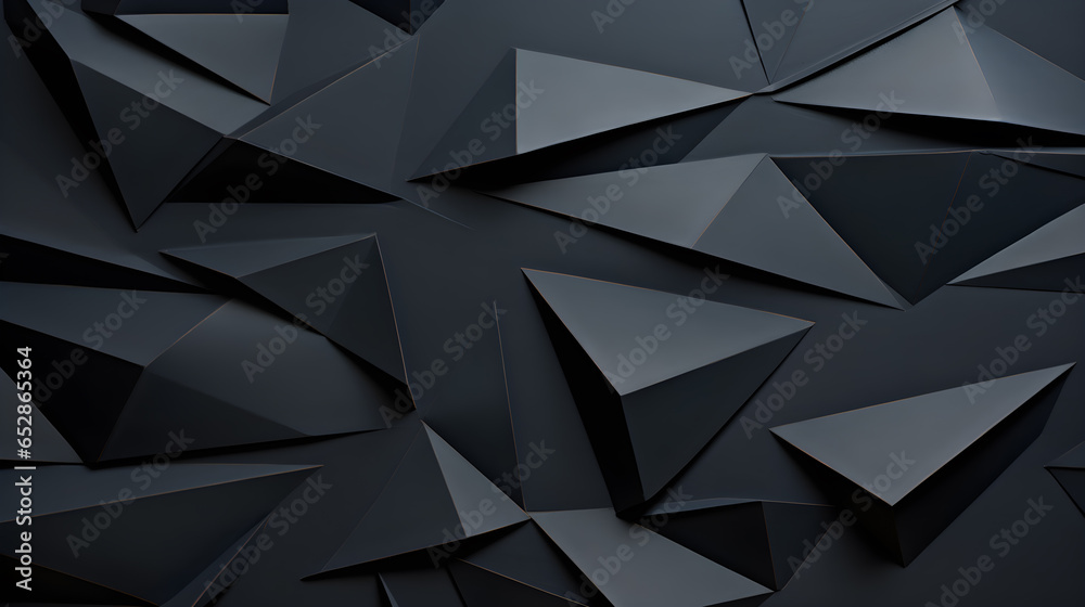 Geometric shapes of black paper, composition abstract. Geometric shapes of black paper, composition abstract.
