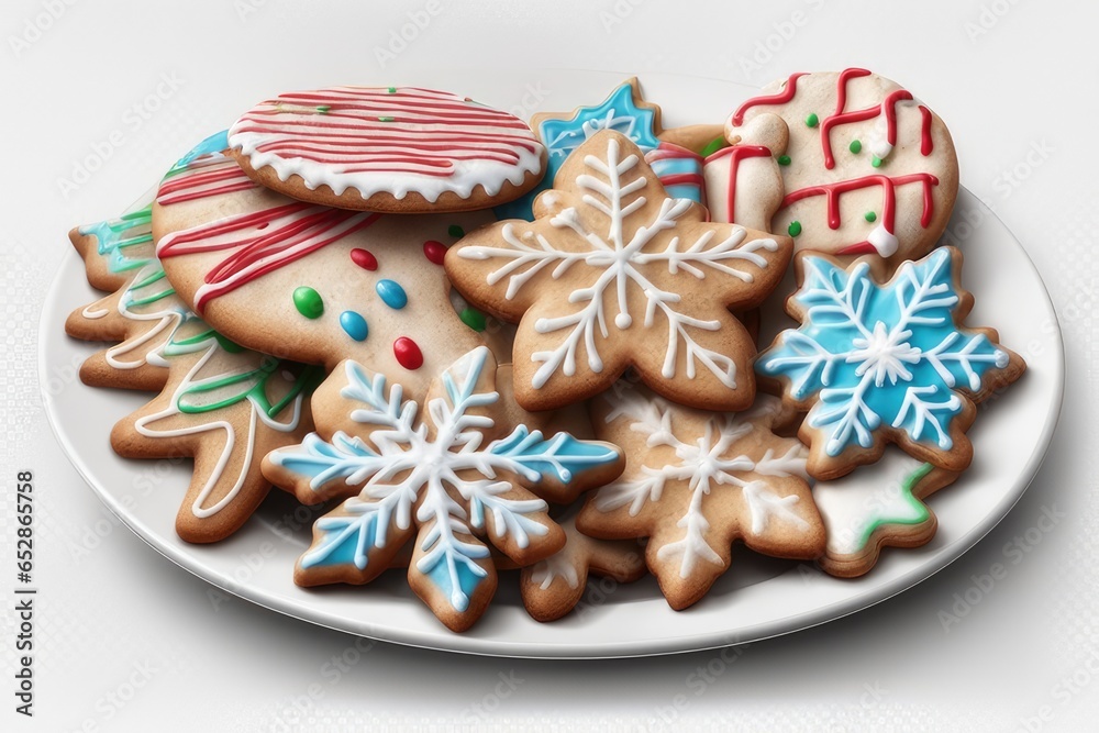 christmas cookies on a plate christmas cookies on a plate
