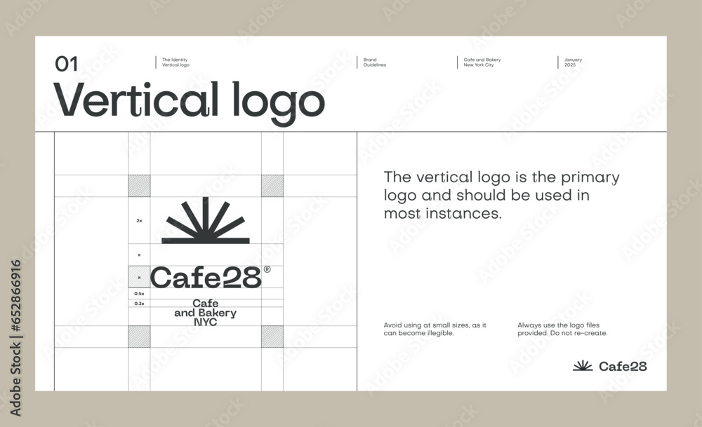 Vetor de Brand identity guideline template to create visual identity of ...