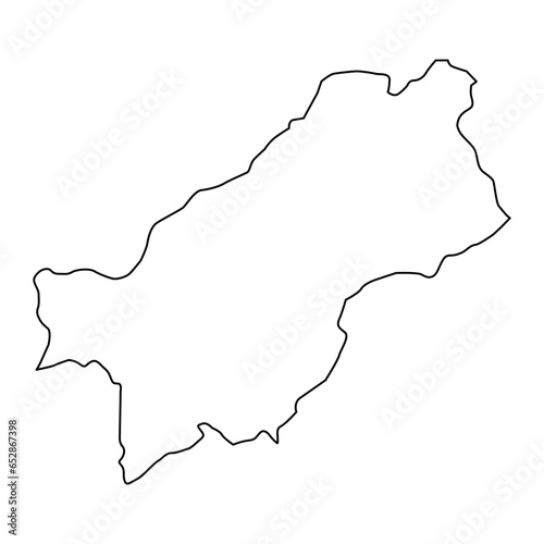Paktia province map  administrative division of Afghanistan.