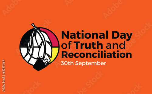 National Day for Truth and Reconciliation. Every Child Matters. Orange T-Shirt Day. 30th September. Vector Illustration.