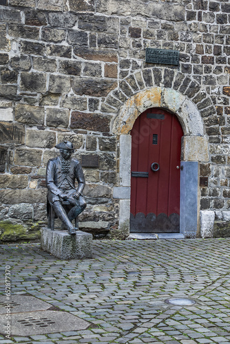 Marching Gate (Marschiertor, 13th century) was south gate of outer Aachen city wall. It is one of most powerful still-preserved city gates in Western Europe. Aachen, Germany.  photo