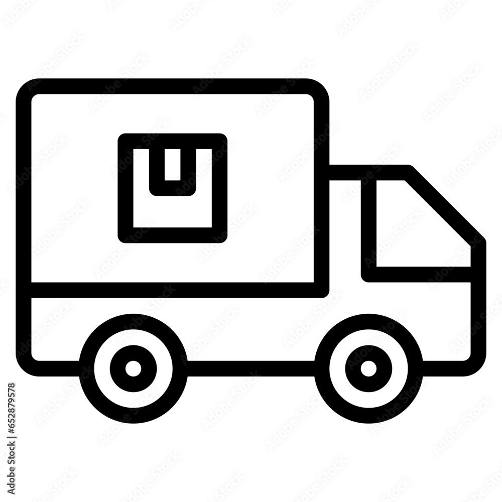 Delivery icon vector. Simple icon in line style, suitable for graphic design, website and mobile app Delivery icon vector. Simple icon in line style, suitable for graphic design, website and mobile app