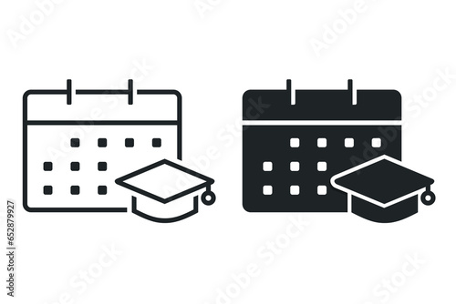 Calendar school graduation icon. Illustration vector