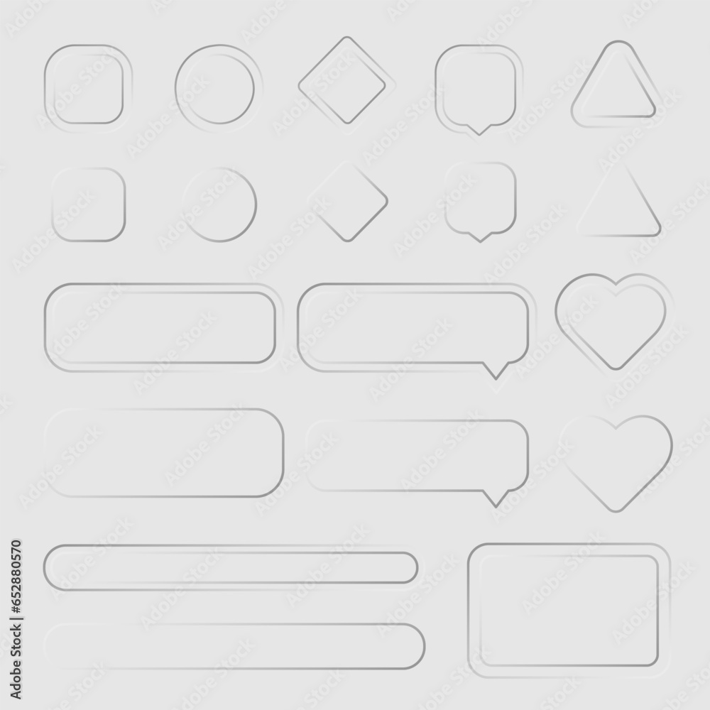 Vector UI UX kit for mobile applications, web and social media. Buttons ...