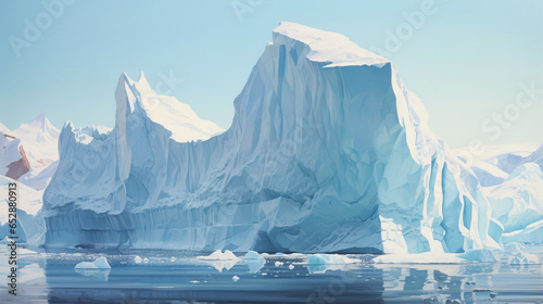 Majestic Iceberg in Polar Regions