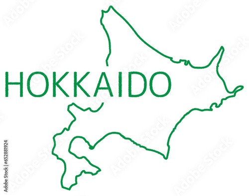 北海道のイラスト 緑