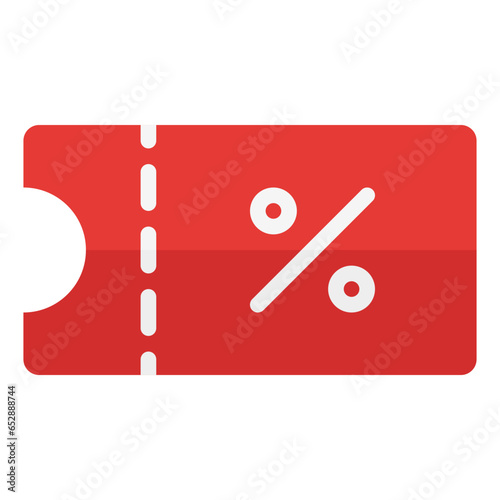 Voucher icon vector. Simple icon in flat style, suitable for graphic design, website and mobile app