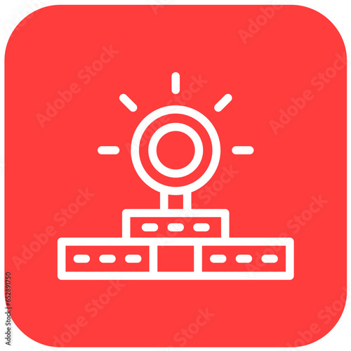 Head Mirror Vector Icon Design Illustration