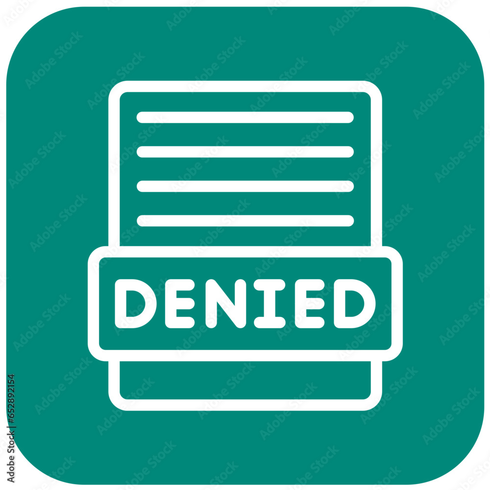 Denied Vector Icon Design Illustration Denied Vector Icon Design Illustration