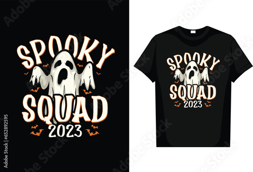 Halloween T-Shirt design spooky squad 2023
