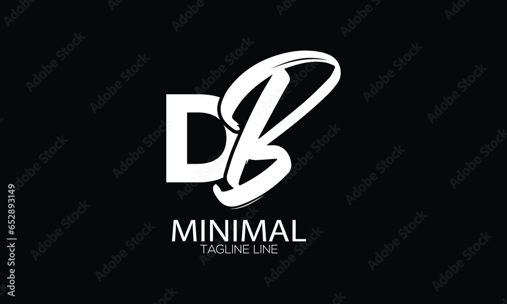letter icon BD vector letter icon BD vector