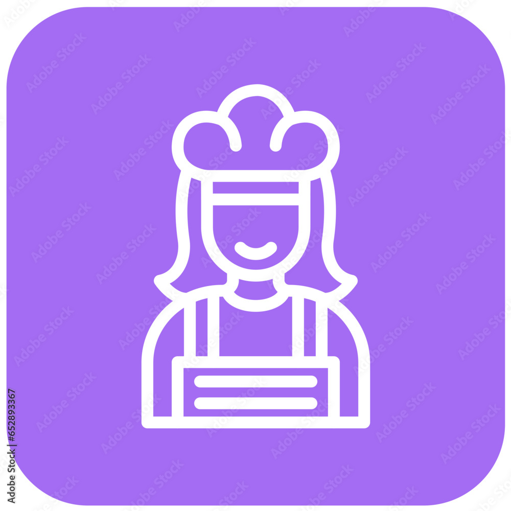 Female Chef Vector Icon Design Illustration Female Chef Vector Icon Design Illustration