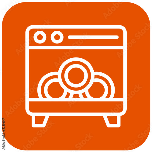 Dishwasher Vector Icon Design Illustration