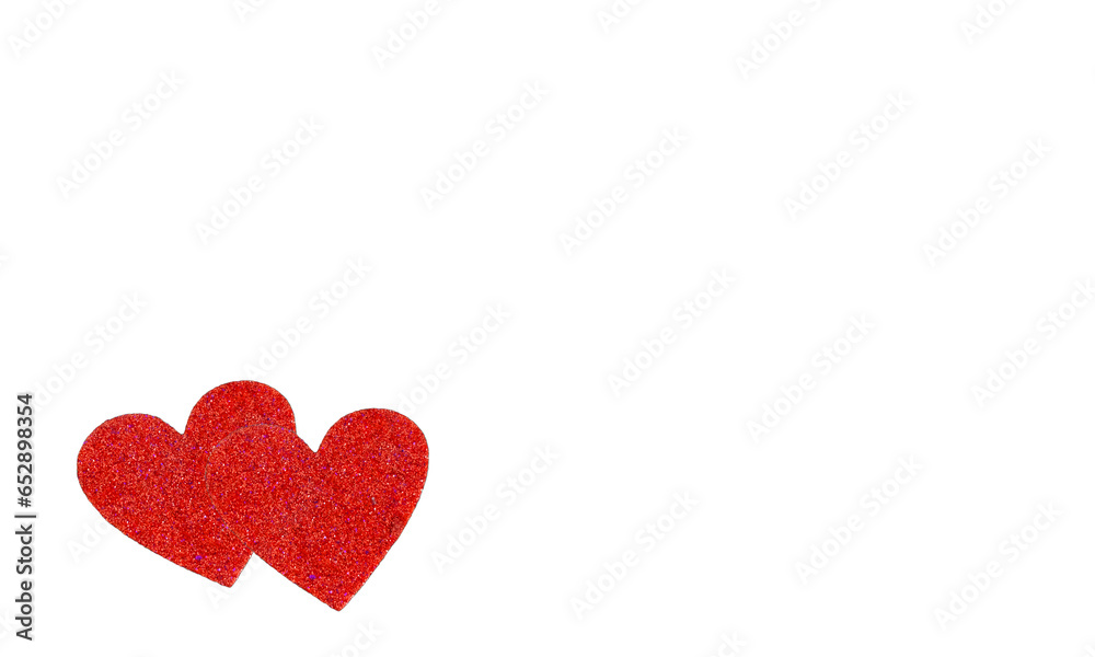 glittering heart on transparent background