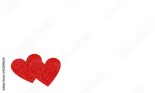 glittering heart on transparent background