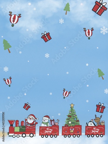 christmas background with santa claus