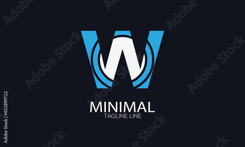 letter icon W vector