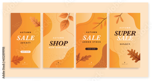 Abstract background autumn Design templates for social media posts and instagram stories, cards, posters with trendy design. Abstract shape with minimal design. Vector illustration.