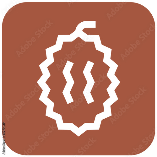 Durian Vector Icon Design Illustration