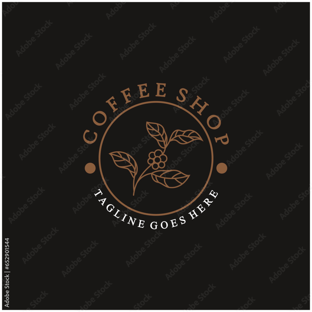 Fototapeta premium coffee bean icon vector illustration template