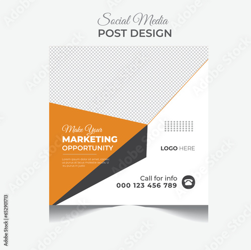 Modern company business social media post  design, Corporate business social media post design