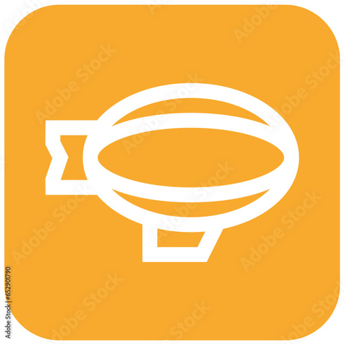 Flying Airship Vector Icon Design Illustration