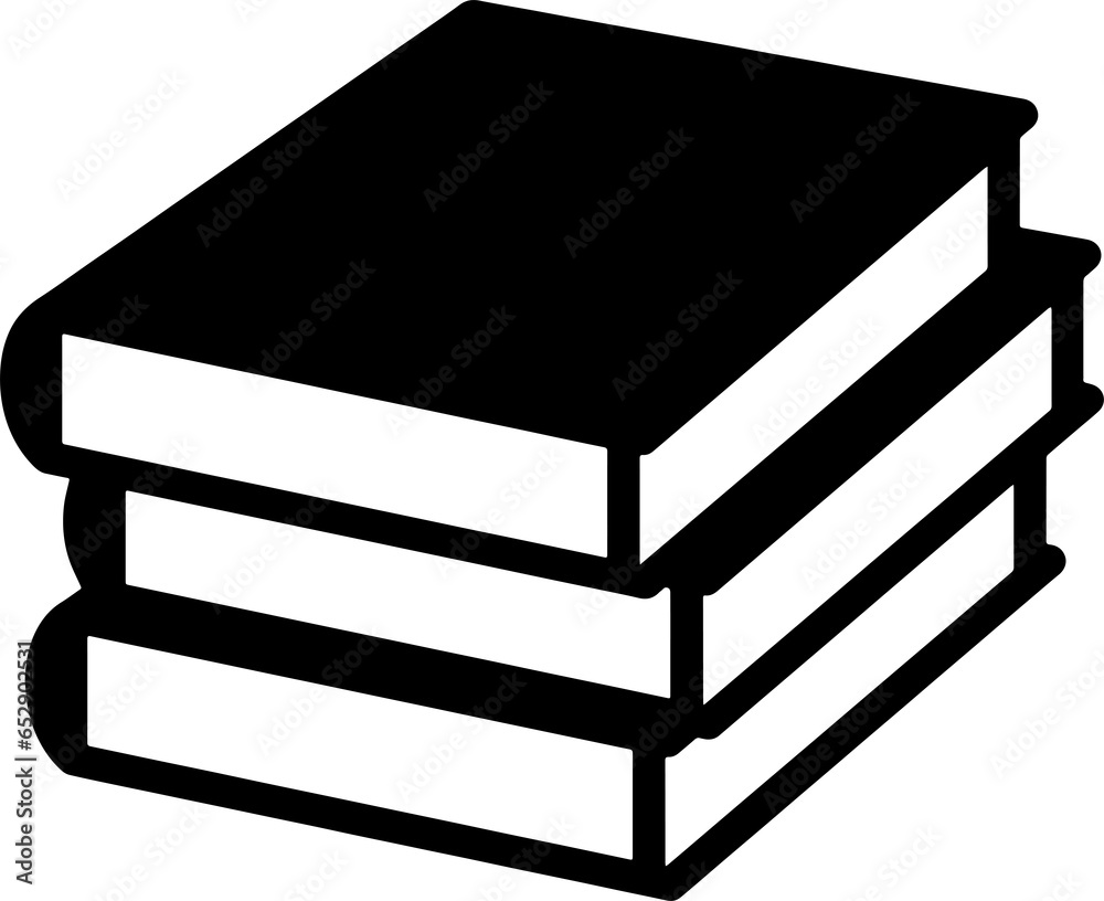 Silhouette of books isolated on white background Silhouette of books isolated on white background