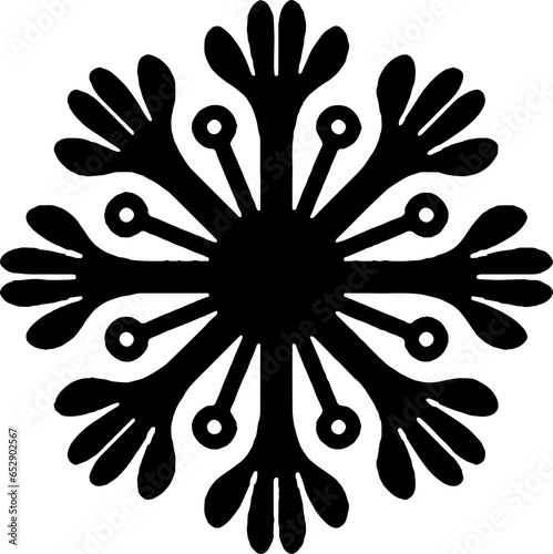 Snowflakes icon isolated on white. Winter design elements