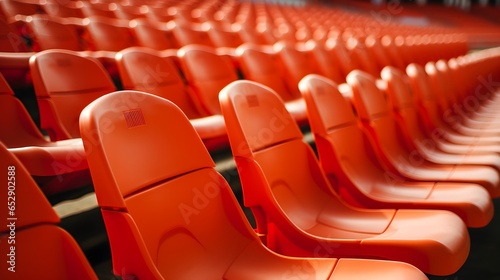 Empty row seats of stadium 