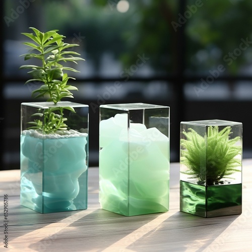 Plant in a glass jar