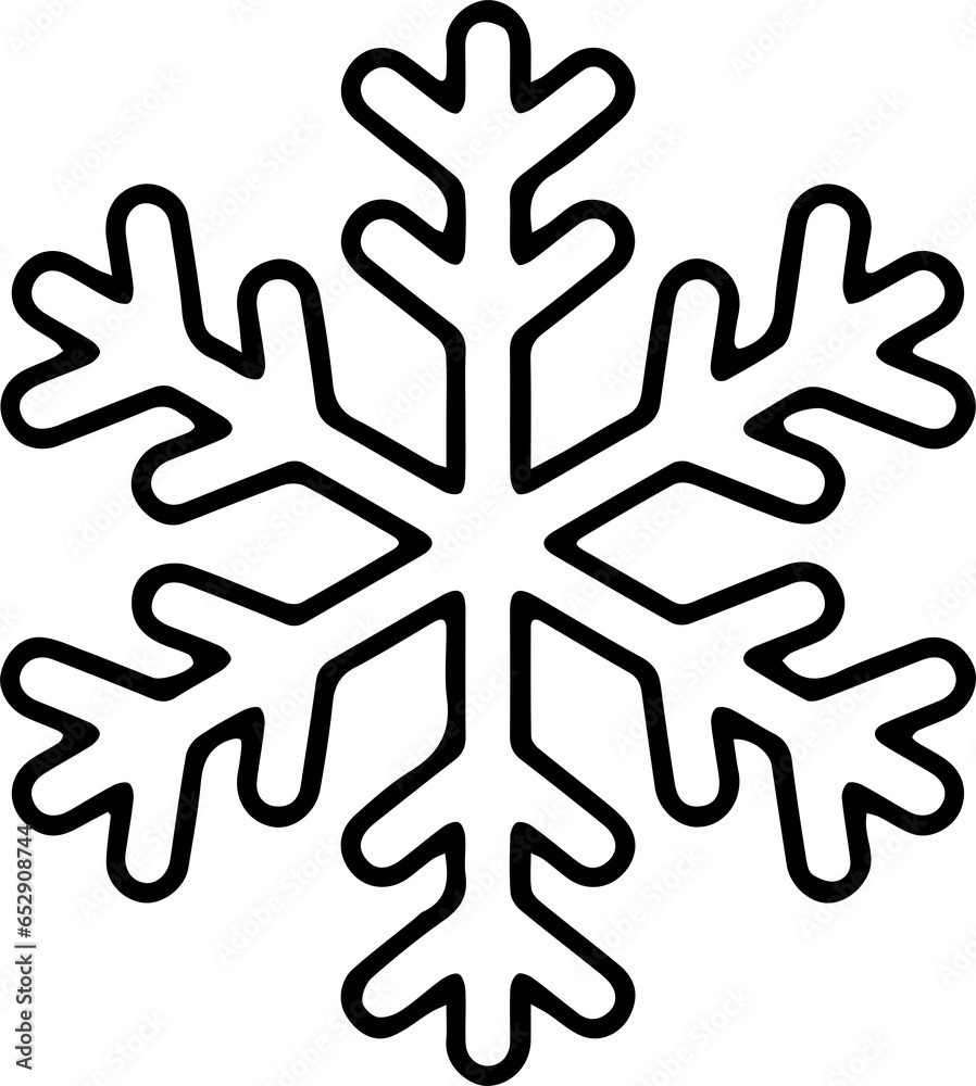 Snowflakes icon isolated on white. Winter design elements
