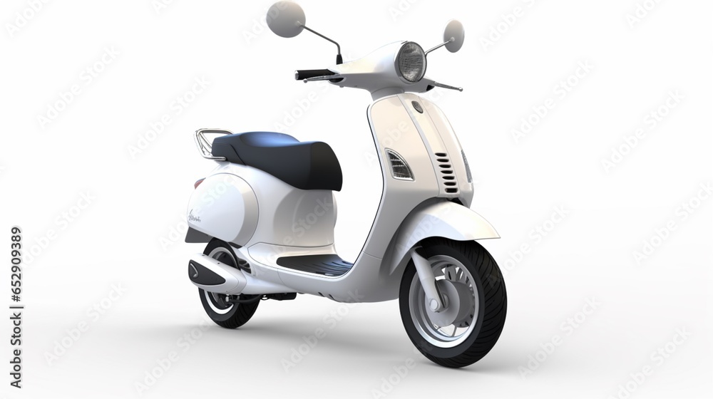 Ev scooter realistic isolated 8k white background.Generative AI
