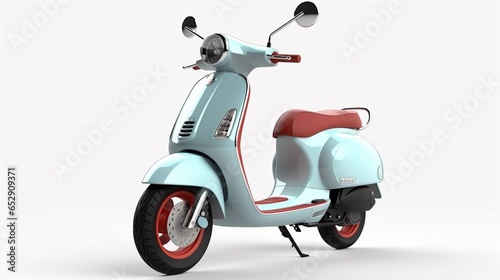 Ev scooter realistic isolated 8k white background.Generative AI