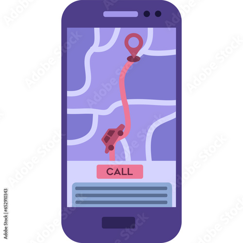 Car sharing service vector mobile app icon