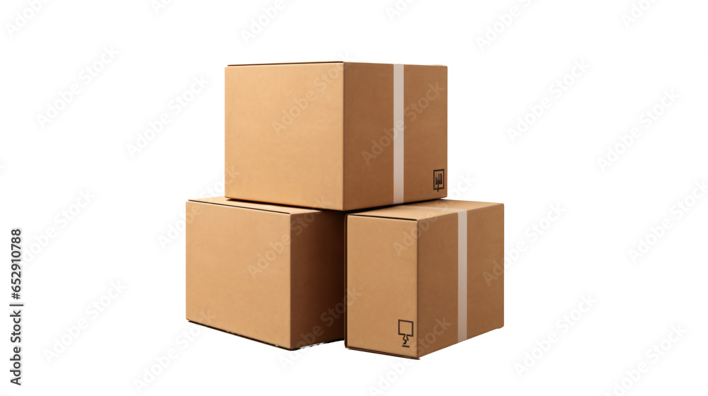 cardboard isolated against transparent background