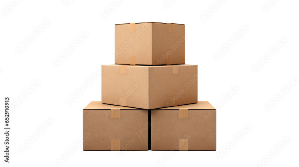 cardboard isolated against transparent background