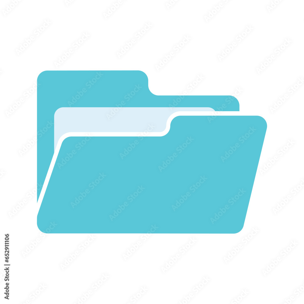 Flat folder icon vector illustration - obrazy, fototapety, plakaty 